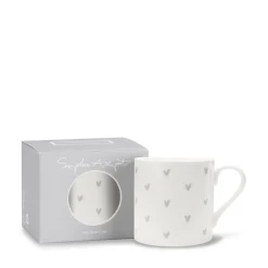 Hearts Grey Mug