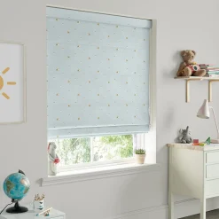 Hedgehogs Blue Made to Measure Roman Blind