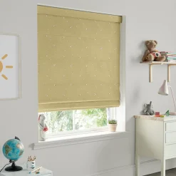 Hedgehogs Mustard Made to Measure Roman Blind