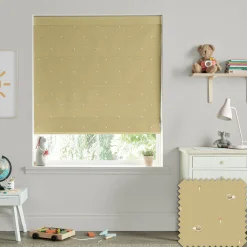 Hedgehogs Mustard Made to Measure Roman Blind