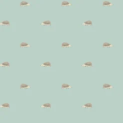 Hedgehogs Pale Mint Blue Made to Measure Curtains