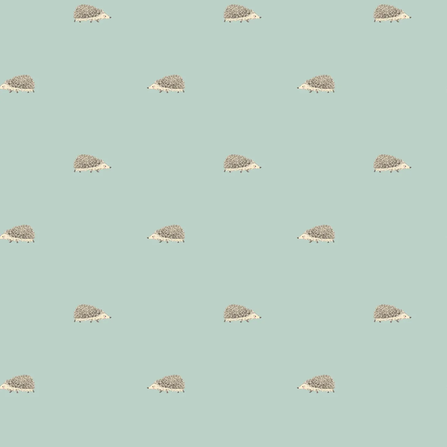 Hedgehogs Pale Mint Blue Made to Measure Curtains