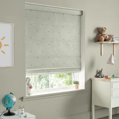 Hedgehogs Sage Green Made to Measure Roman Blind