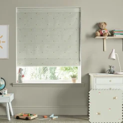 Hedgehogs Sage Green Made to Measure Roman Blind