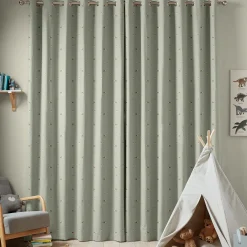 Hedgehogs Sage Green Made to Measure Curtains