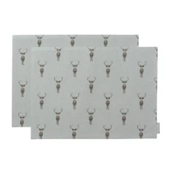Highland Stag Fabric Placemats (Set of 2)