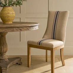 Holkham Navy Stripe Dining Chair