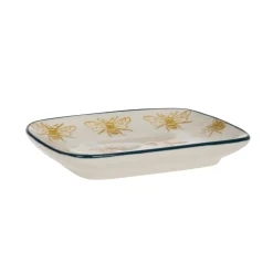 Honey Bees Stoneware Soap Dish