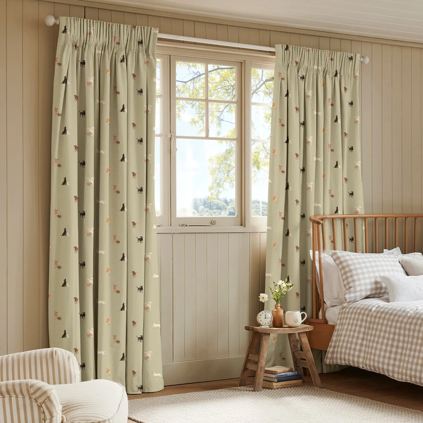 Labradors & Retrievers Khaki Made to Measure Curtains