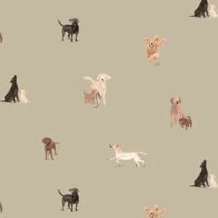 Labradors & Retrievers Khaki Made to Measure Curtains