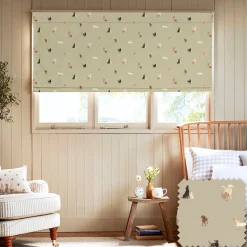 Labradors & Retrievers Khaki Made to Measure Roman Blind