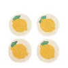 Lemon Beaded Coasters (Set of 4)