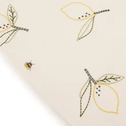 Lemons Embroidered Round Tablecloth