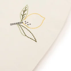 Lemons Embroidered Round Tablecloth