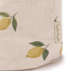 Lemons Linen Bread Baskets (Set of 2)