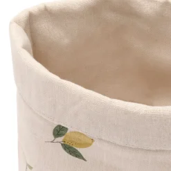 Lemons Linen Bread Baskets (Set of 2)
