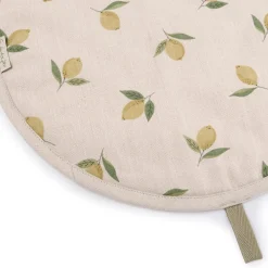 Lemons Linen Circular Hob Cover
