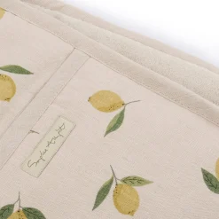 Lemons Linen Double Oven Glove