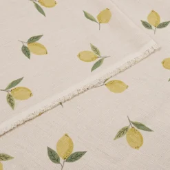 Lemons Linen Fabric By The Metre
