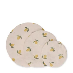 Lemons Linen Food Covers (Set of 3)