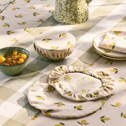 Lemons Linen Food Covers (Set of 3)