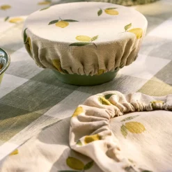 Lemons Linen Food Covers (Set of 3)