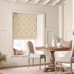 Lemons Linen Look Made to Measure Roman Blind