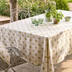 Lemons Linen Tablecloth