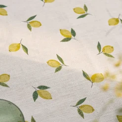 Lemons Linen Tablecloth