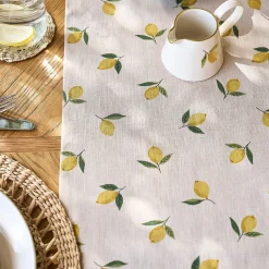 Lemons Linen Table Runner