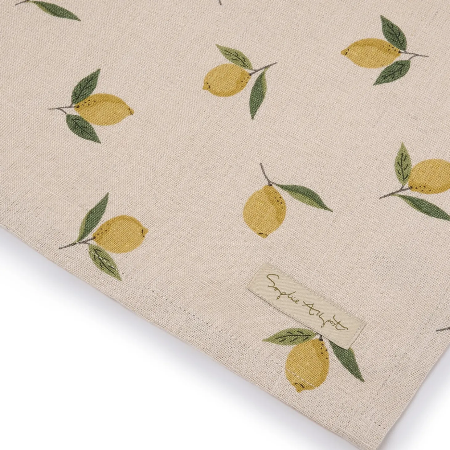 Lemons Linen Tea Towel