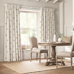 Lemons Off White Made to Measure Curtains