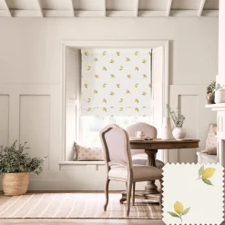 Lemons Off White Made to Measure Roman Blind