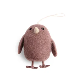 Mini Felt Chicken Bauble - Purple
