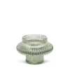 Mist Glass Candlestick Duo