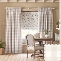 Off White Gingham Made to Measure Curtains