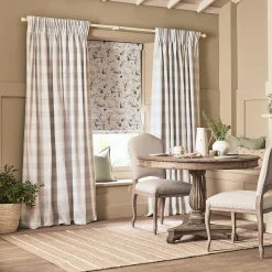 Off White Gingham Made to Measure Curtains
