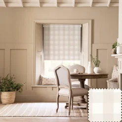 Off White Gingham Made to Measure Roller Blind