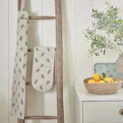 Olive Linen Apron