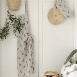 Olive Linen Apron
