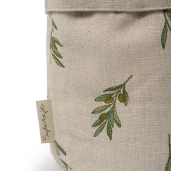 Olive Linen Bread Baskets (Set of 2)