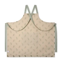 Olive Linen Cross Back Apron