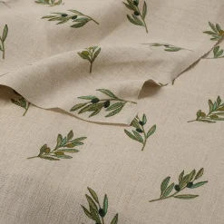 Olive Linen Fabric By The Metre