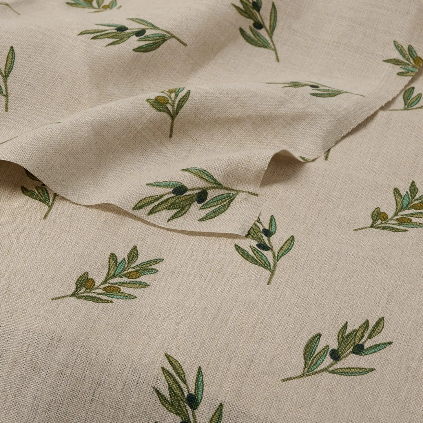 Olive Linen Fabric By The Metre