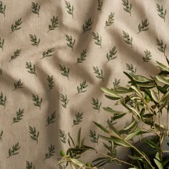Olive Linen Fabric By The Metre