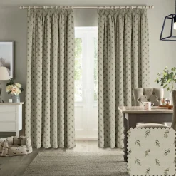 Olive Linen Look Made to Measure Curtains
