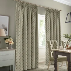 Olive Linen Look Made to Measure Curtains