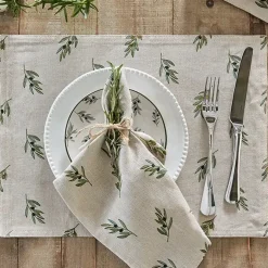 Olive Linen Napkins (Set of 4)