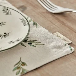 Olive Linen Placemats (Set of 2)