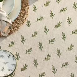 Olive Linen Tablecloth